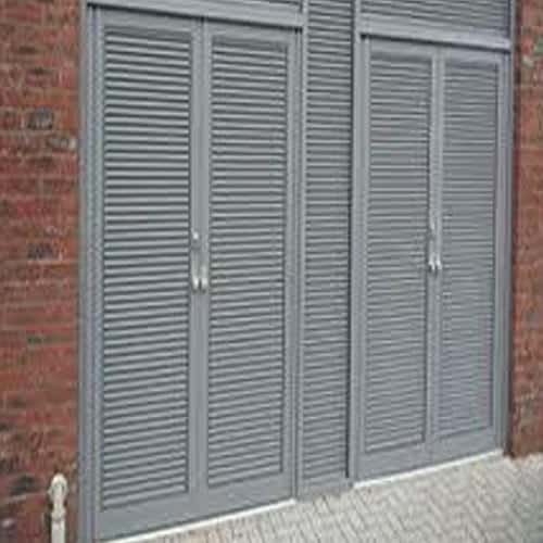 grey aluminium louver door