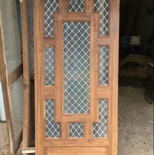 modern wooden jali door