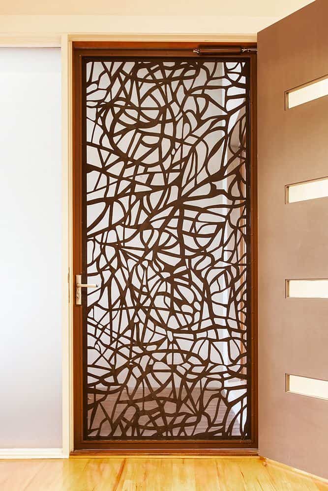 wooden jali single door design